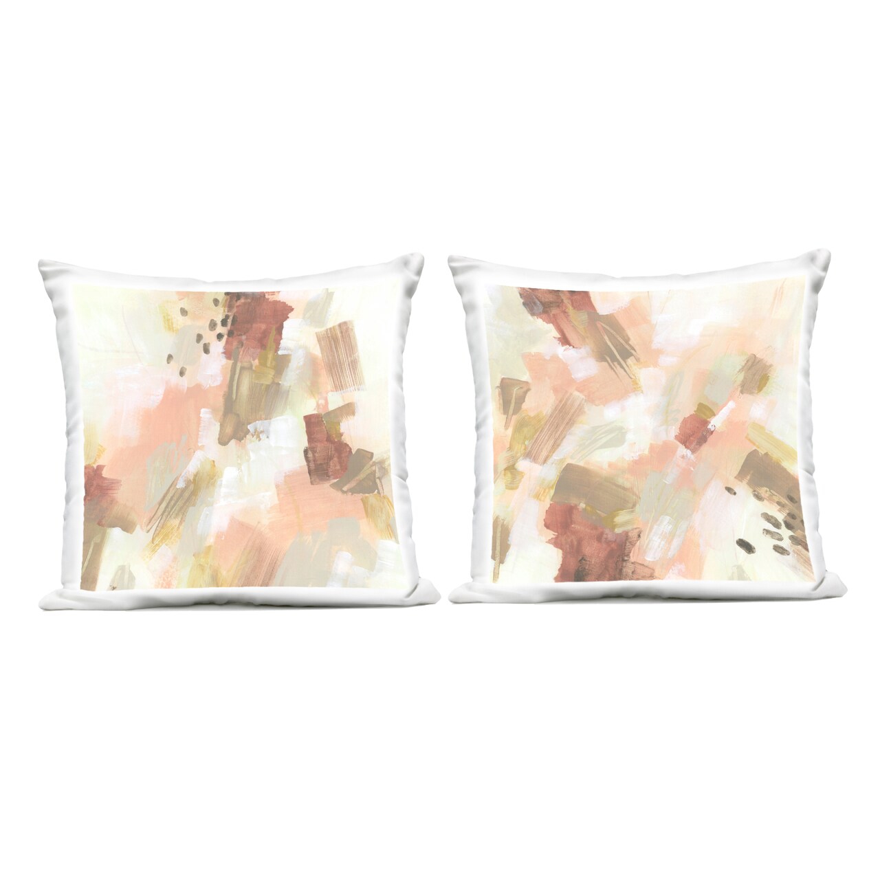 Stupell Industries Energetic Beige Palette 2pc Outdoor Printed Throw Pillow Set Design by June Erica Vess, 18 x 7 x 18